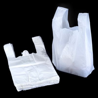 Witte 100 Biologisch afbreekbare Plastic Zakken, T-shirtvorm Composteerbare het Winkelen Zakken
